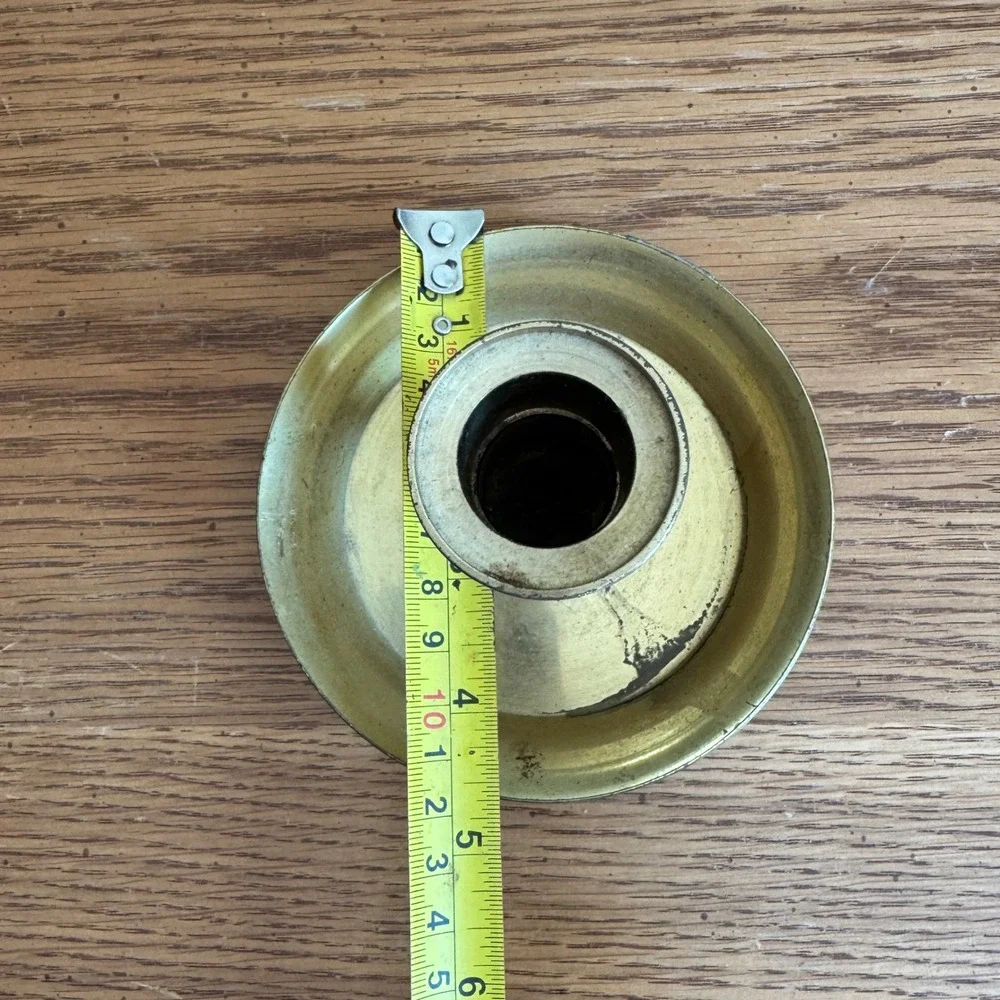 Vintage‎ Solid Brass Chamberstick Candle Holder Made in India Gold Tone